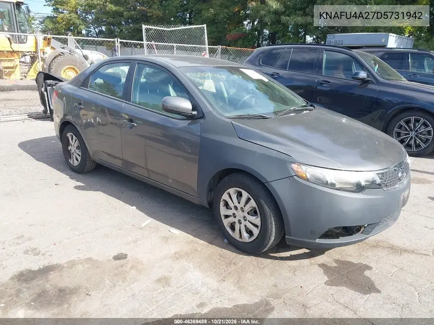 KIA FORTE 2013, VIN KNAFU4A27D5731942