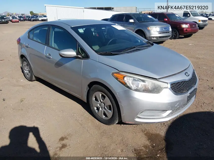 KIA FORTE 2014, VIN KNAFK4A67E5219320