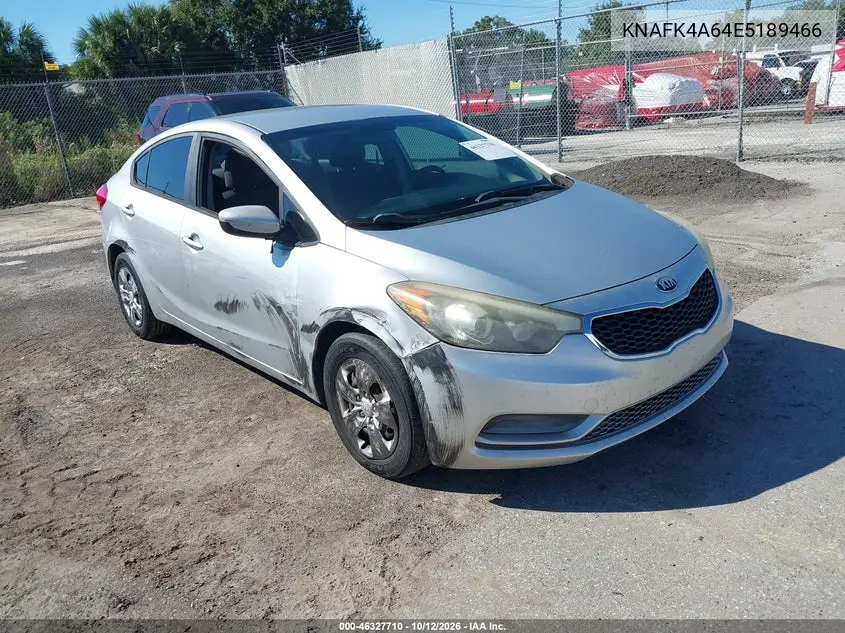 KIA FORTE 2014, VIN KNAFK4A64E5189466