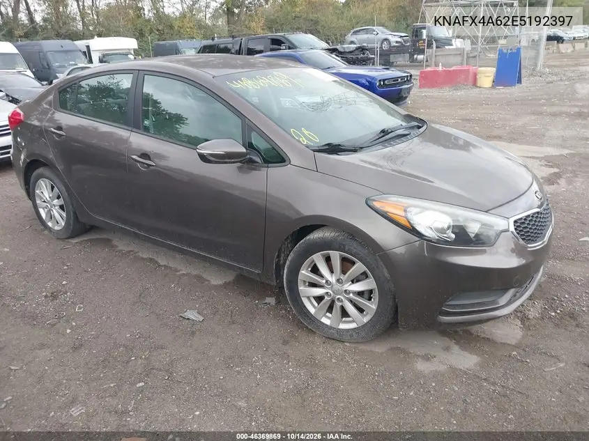 KIA FORTE 2014, VIN KNAFX4A62E5192397