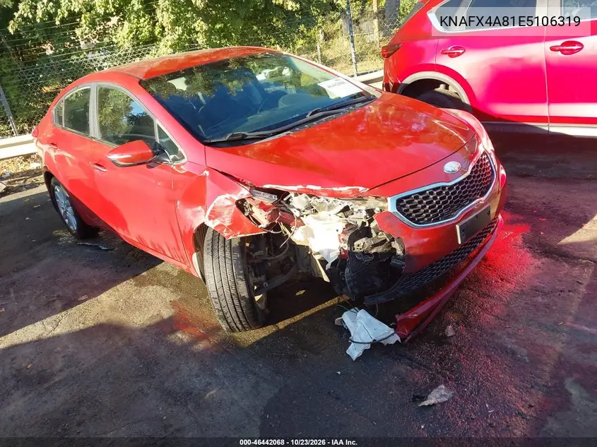 KIA FORTE 2014, VIN KNAFX4A81E5106319
