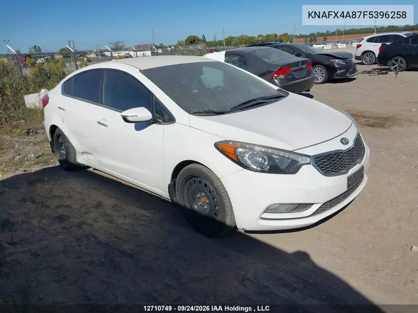 KIA FORTE 2015, VIN KNAFX4A87F5396258