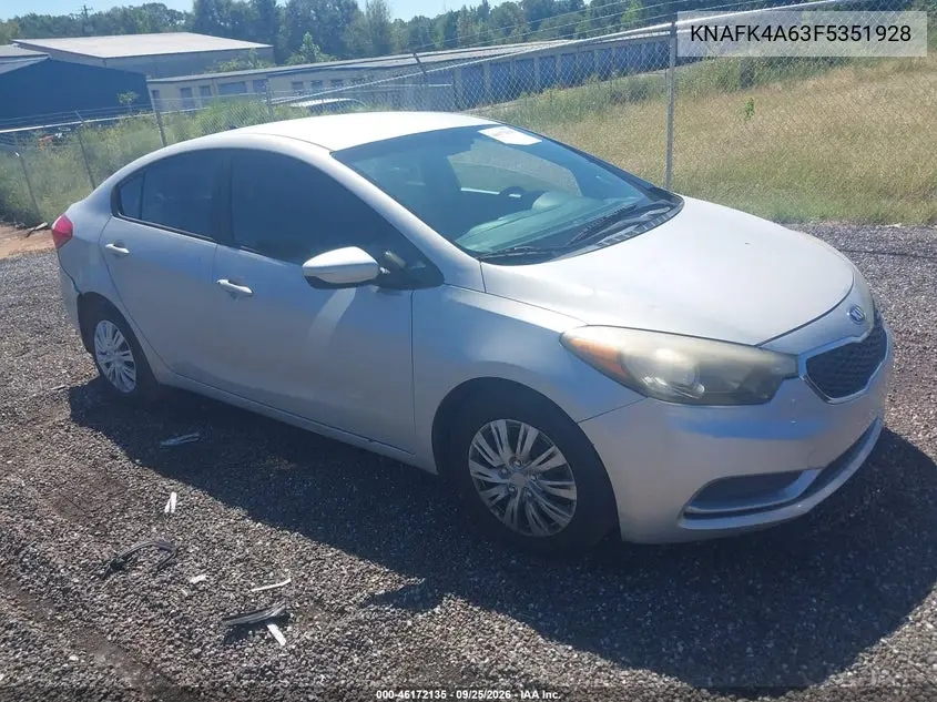 KIA FORTE 2015, VIN KNAFK4A63F5351928