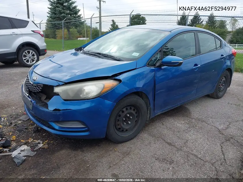 2015 KIA FORTE VIN KNAFX4A62F5294977 — фото 2