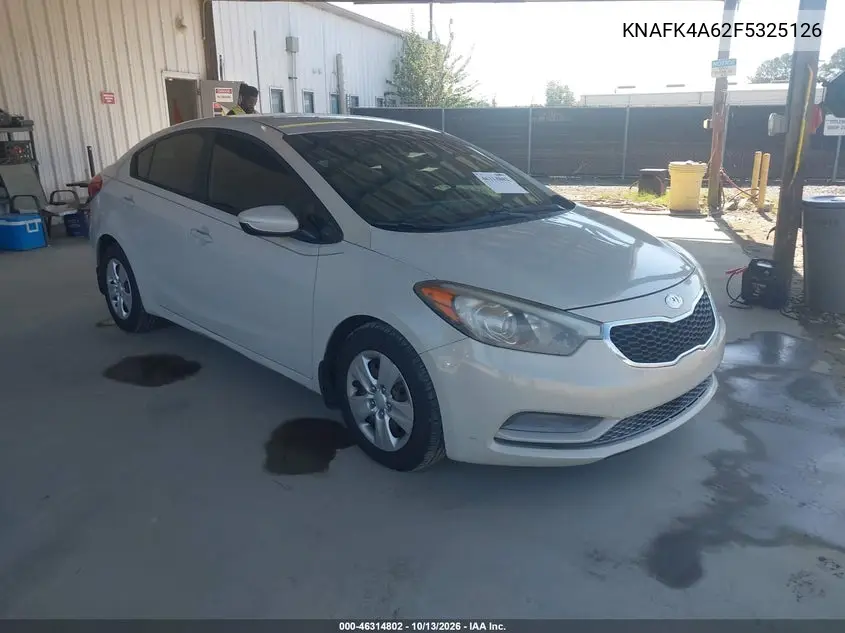 KIA FORTE 2015, VIN KNAFK4A62F5325126