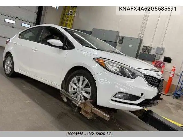 KIA FORTE 2016, VIN KNAFX4A62G5585691