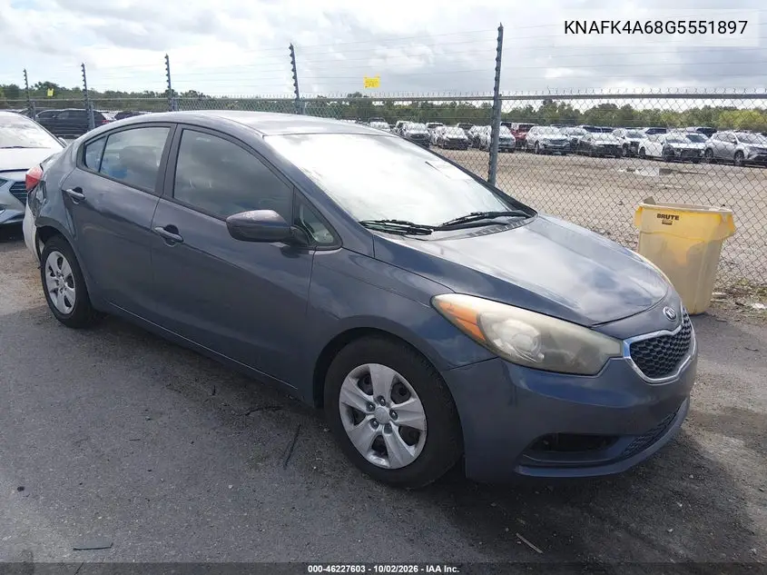 KIA FORTE 2016, VIN KNAFK4A68G5551897