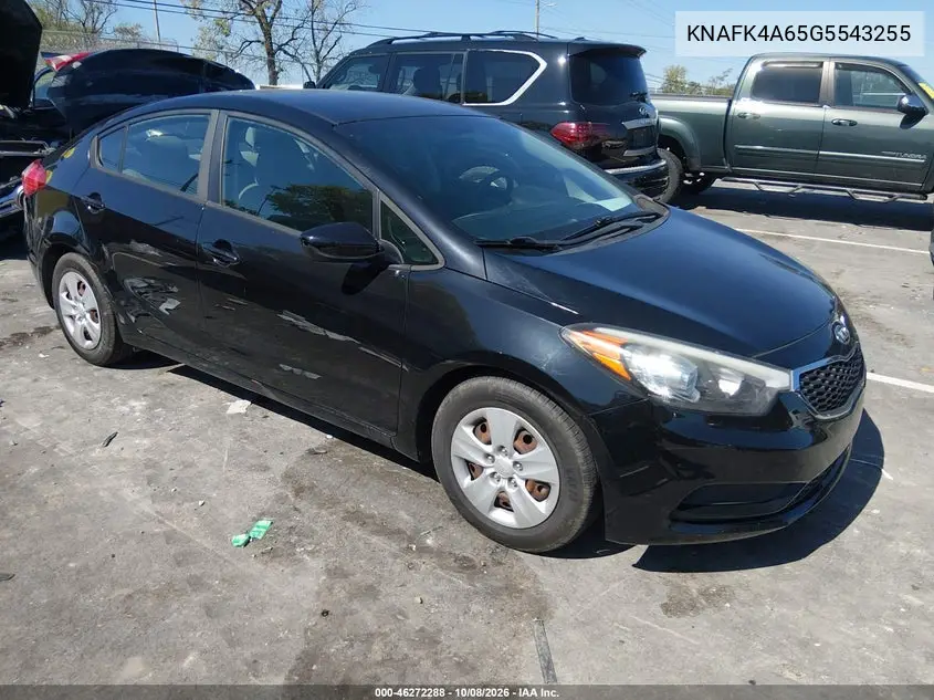 KIA FORTE 2016, VIN KNAFK4A65G5543255