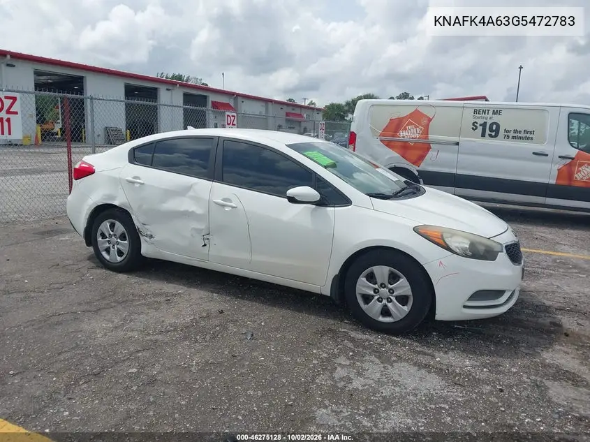 KIA FORTE 2016, VIN KNAFK4A63G5472783