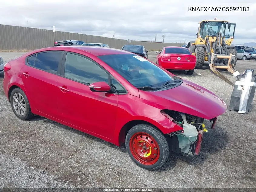 KIA FORTE 2016, VIN KNAFX4A67G5592183
