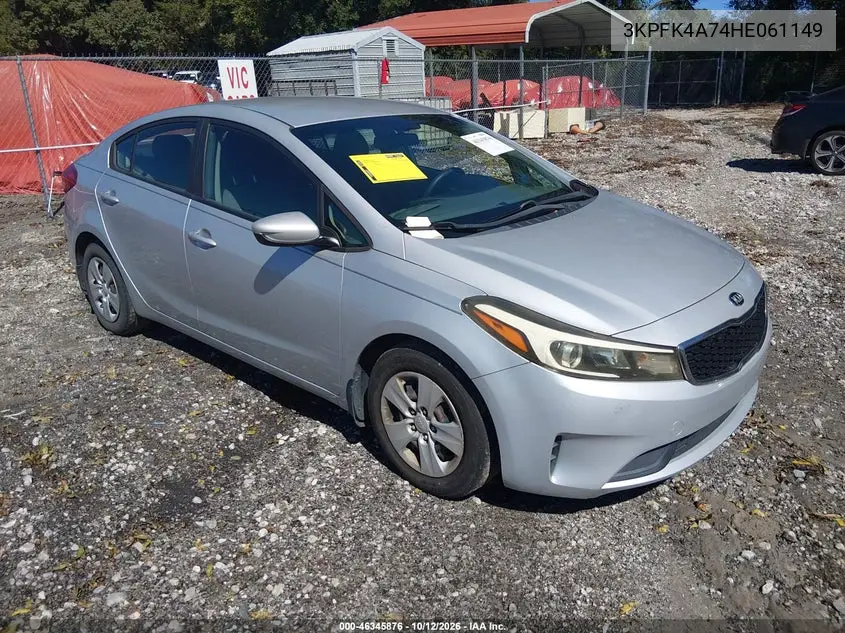 KIA FORTE 2017, VIN 3KPFK4A74HE061149