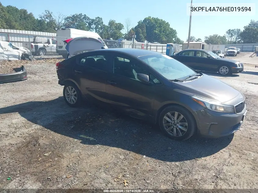 KIA FORTE 2017, VIN 3KPFL4A76HE019594