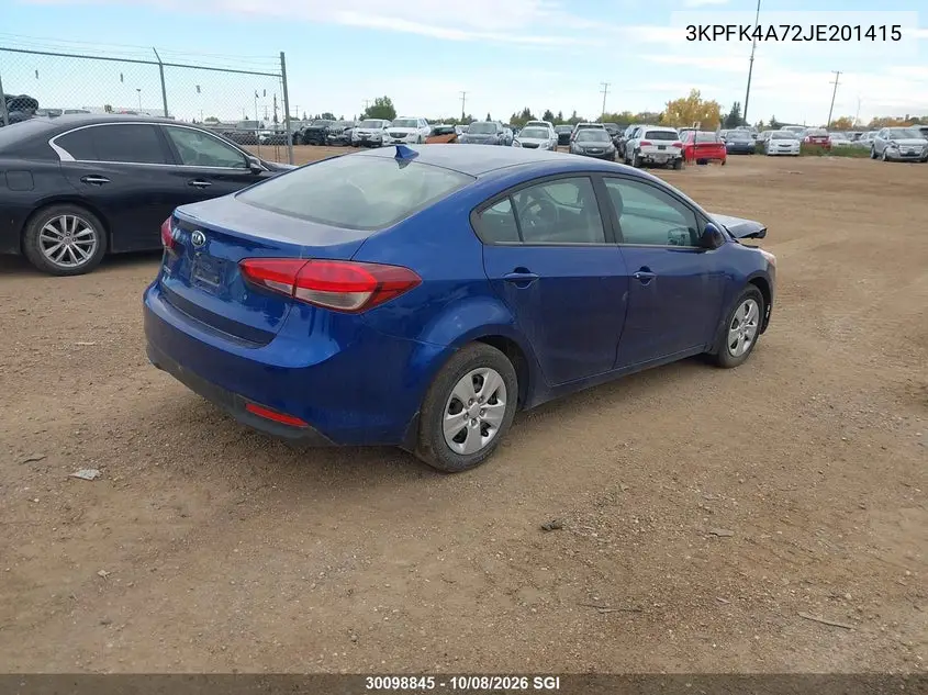2018 KIA FORTE VIN 3KPFK4A72JE201415 — фото 4