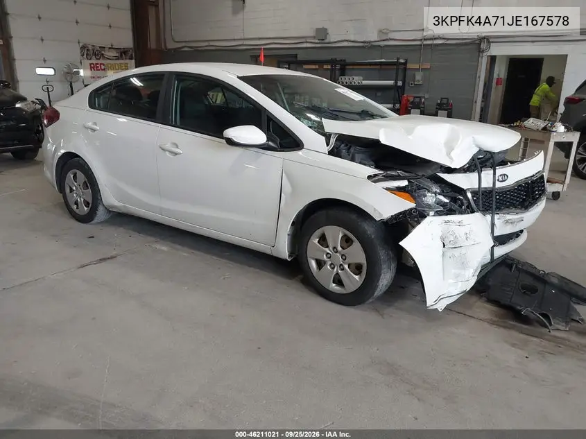 KIA FORTE 2018, VIN 3KPFK4A71JE167578