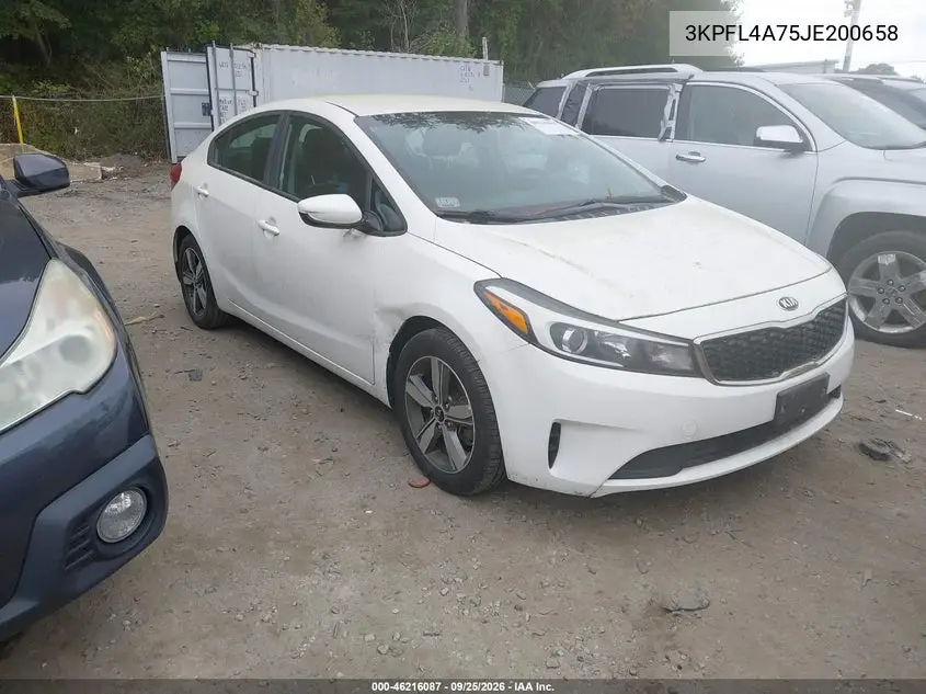 KIA FORTE 2018, VIN 3KPFL4A75JE200658