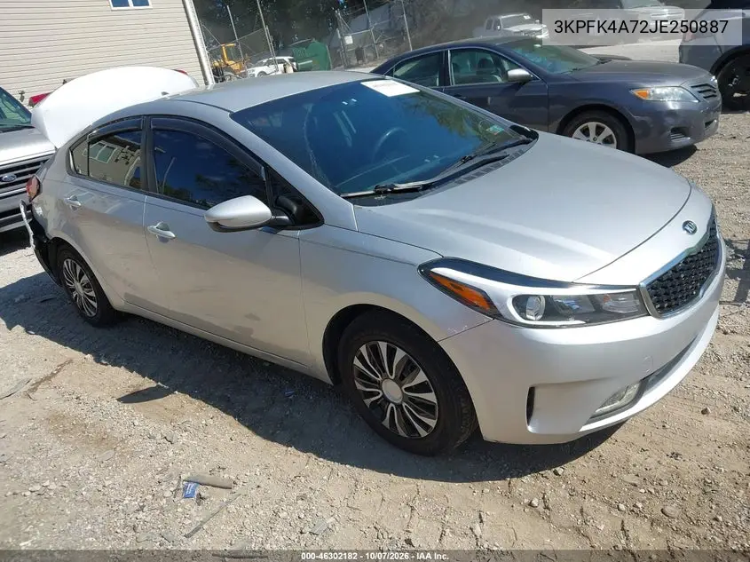KIA FORTE 2018, VIN 3KPFK4A72JE250887