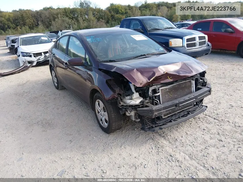 KIA FORTE 2018, VIN 3KPFL4A72JE223766