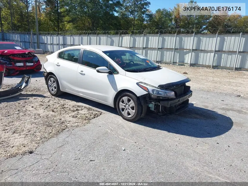 KIA FORTE 2018, VIN 3KPFK4A70JE176174