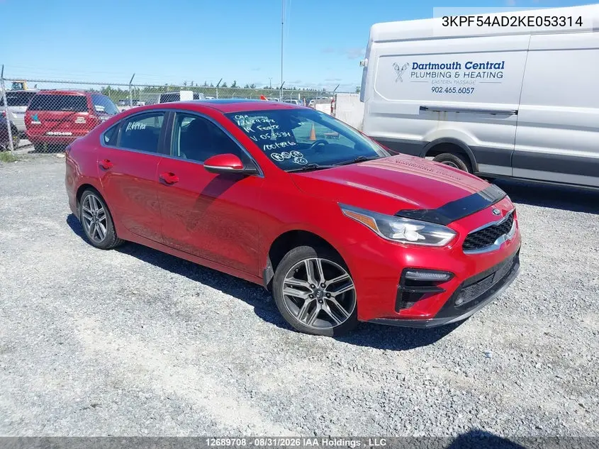 KIA FORTE 2019, VIN 3KPF54AD2KE053314