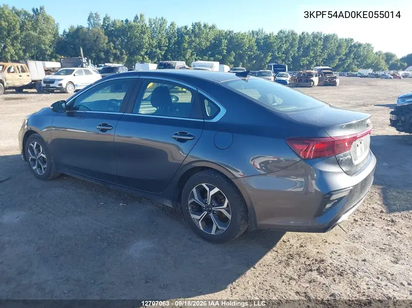 2019 KIA FORTE VIN 3KPF54AD0KE055014 — фото 3