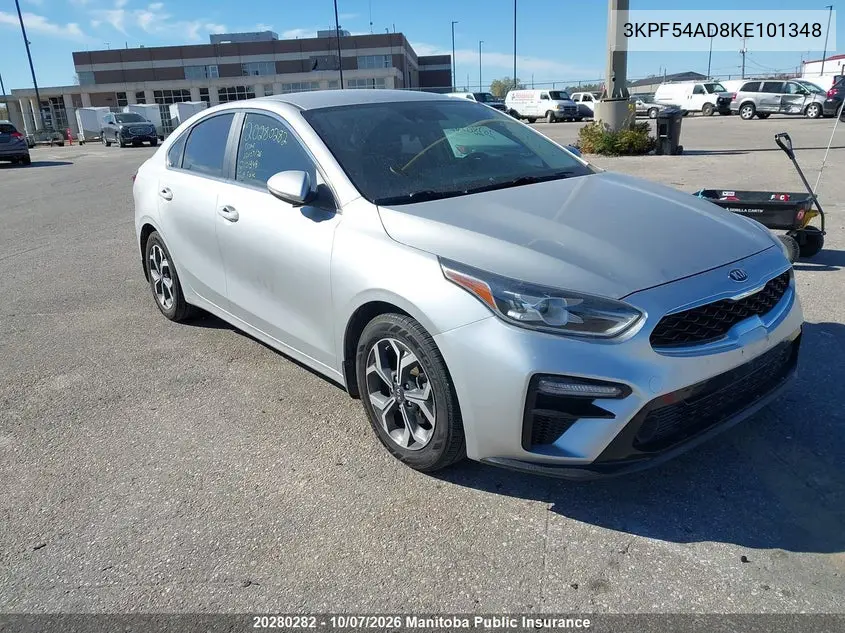 KIA FORTE 2019, VIN 3KPF54AD8KE101348