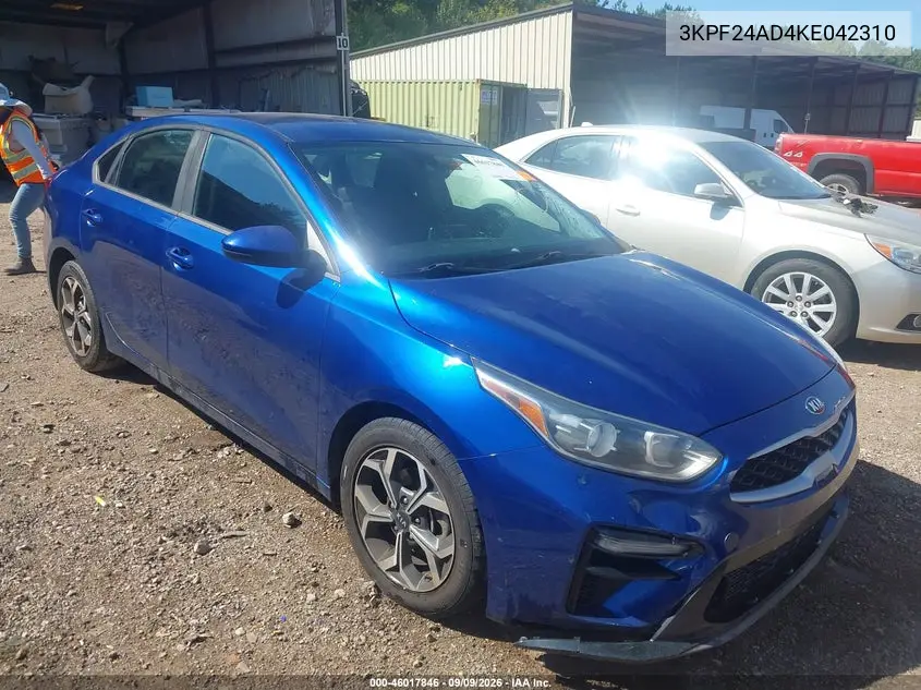 KIA FORTE 2019, VIN 3KPF24AD4KE042310