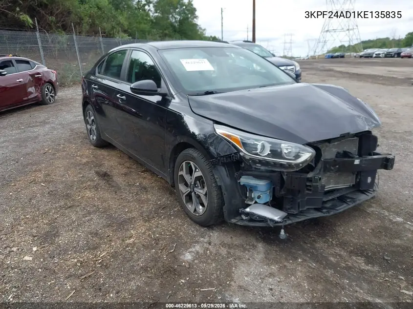 KIA FORTE 2019, VIN 3KPF24AD1KE135835
