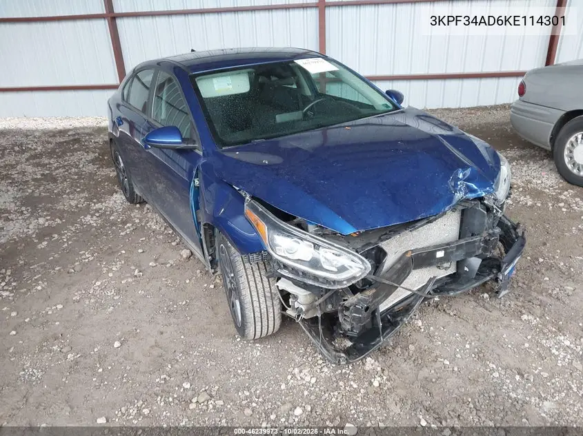 KIA FORTE 2019, VIN 3KPF34AD6KE114301