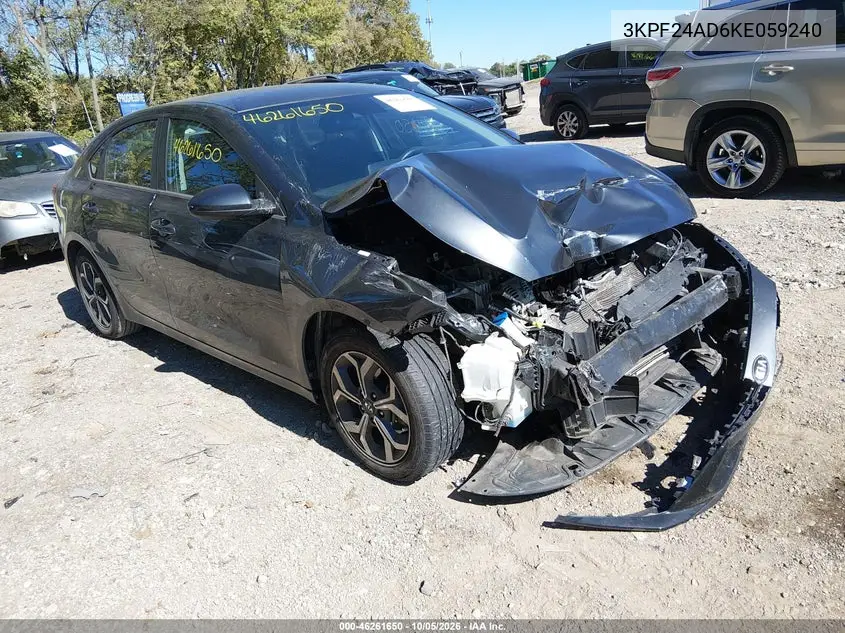 KIA FORTE 2019, VIN 3KPF24AD6KE059240