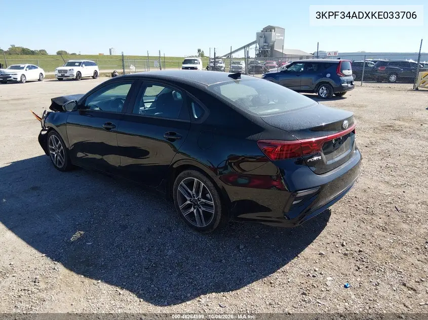 2019 KIA FORTE VIN 3KPF34ADXKE033706 — фото 3