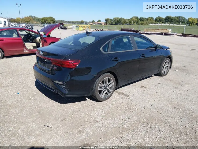 2019 KIA FORTE VIN 3KPF34ADXKE033706 — фото 4