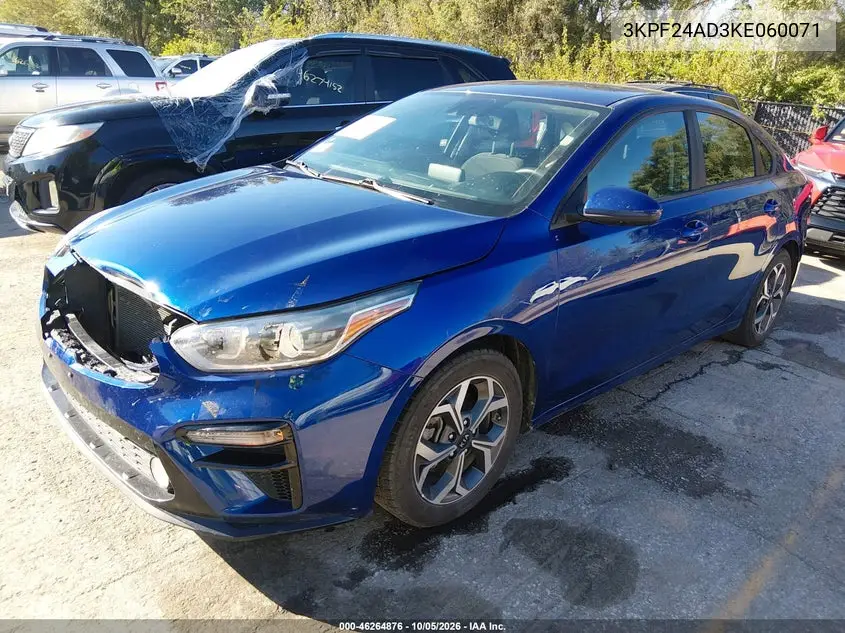 2019 KIA FORTE VIN 3KPF24AD3KE060071 — фото 2