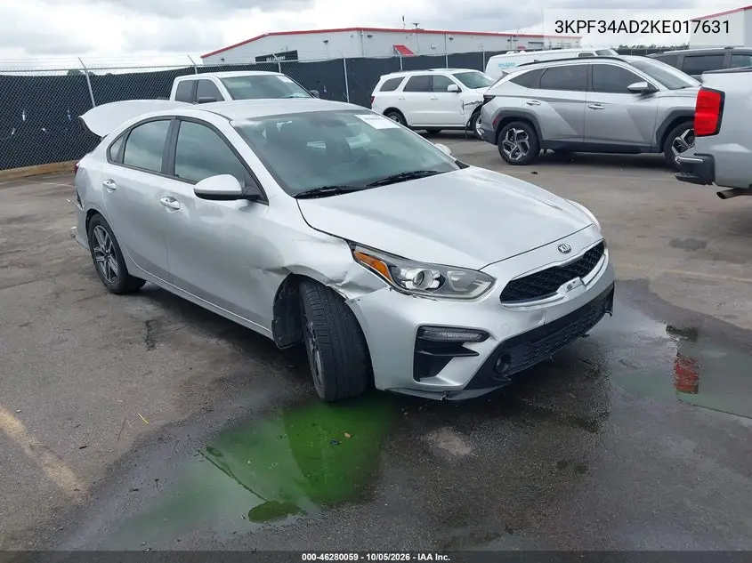 KIA FORTE 2019, VIN 3KPF34AD2KE017631