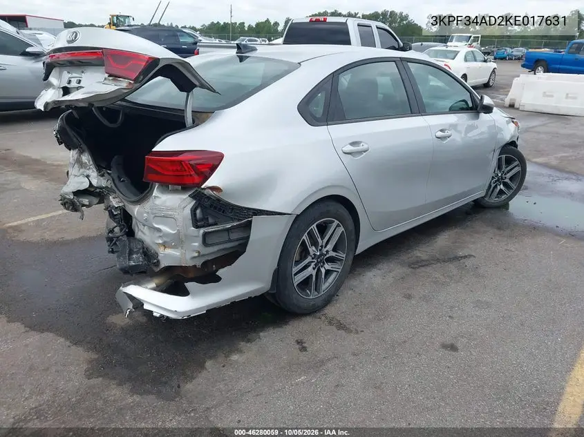 2019 KIA FORTE VIN 3KPF34AD2KE017631 — фото 4
