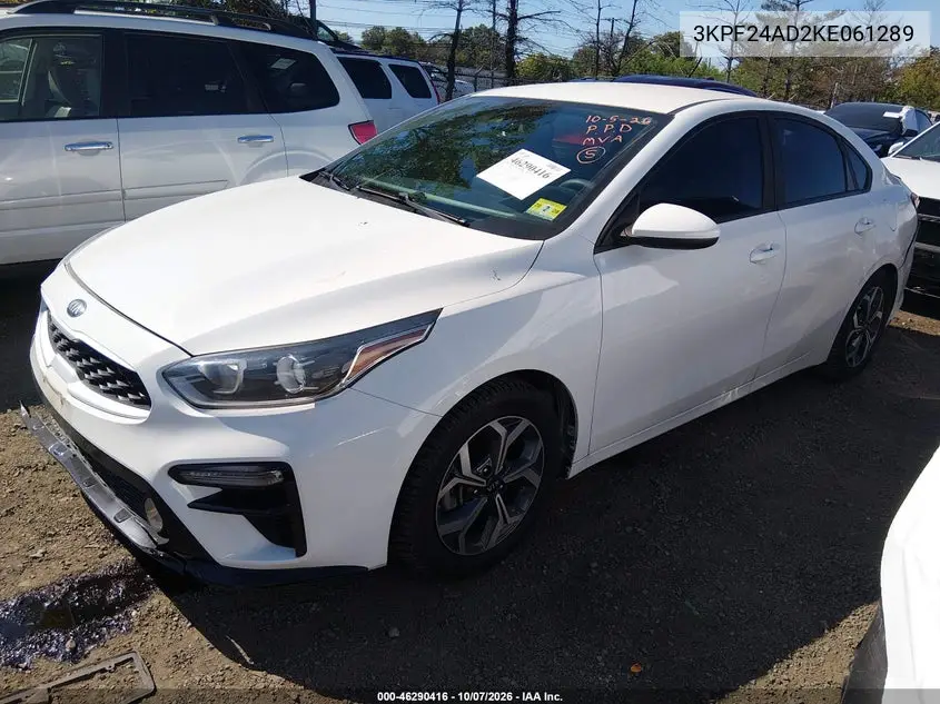 2019 KIA FORTE VIN 3KPF24AD2KE061289 — фото 2