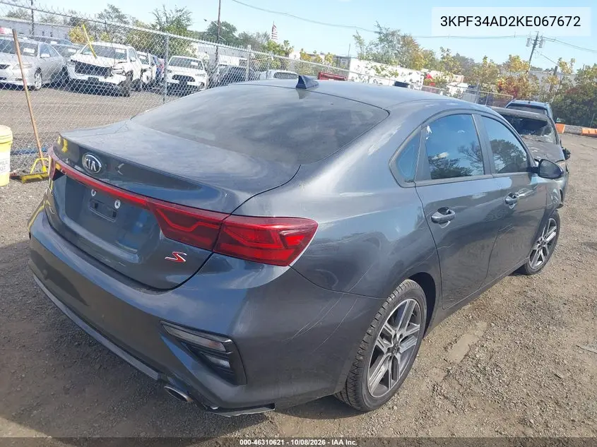 2019 KIA FORTE VIN 3KPF34AD2KE067672 — фото 4