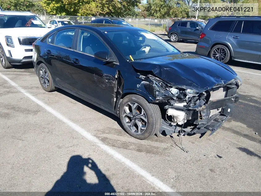 KIA FORTE 2019, VIN 3KPF24AD0KE041221