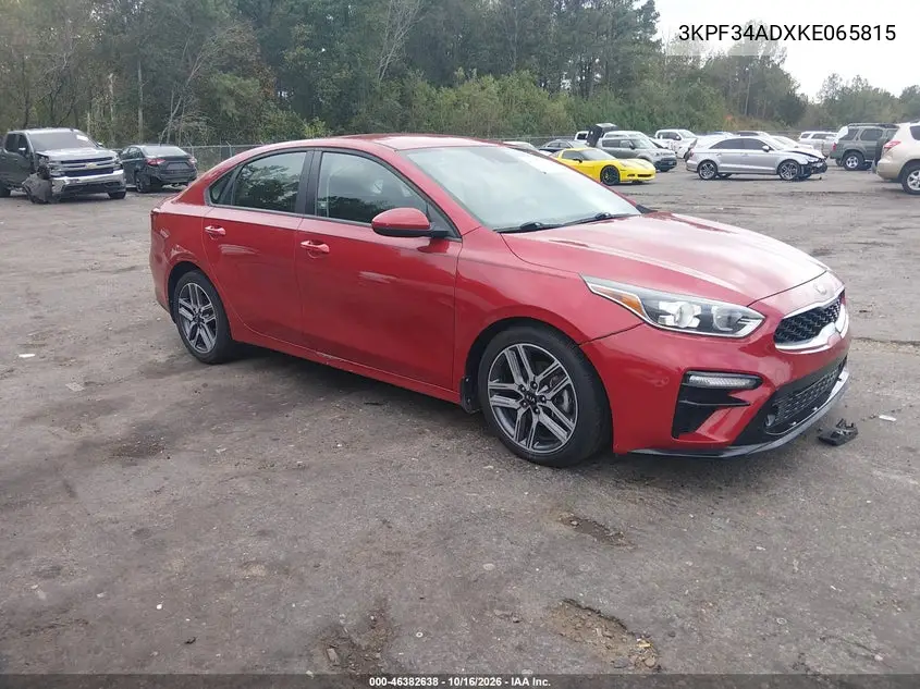 KIA FORTE 2019, VIN 3KPF34ADXKE065815