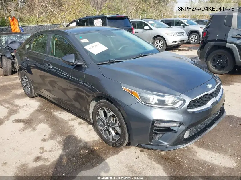 KIA FORTE 2019, VIN 3KPF24AD4KE041478