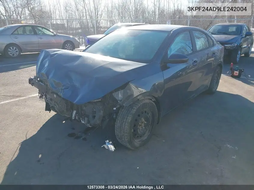 2020 KIA FORTE VIN 3KPF24AD9LE242004 — фото 2