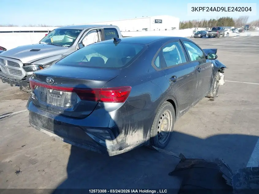 2020 KIA FORTE VIN 3KPF24AD9LE242004 — фото 4