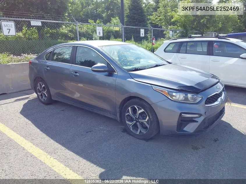KIA FORTE 2020, VIN 3KPF54AD5LE252469