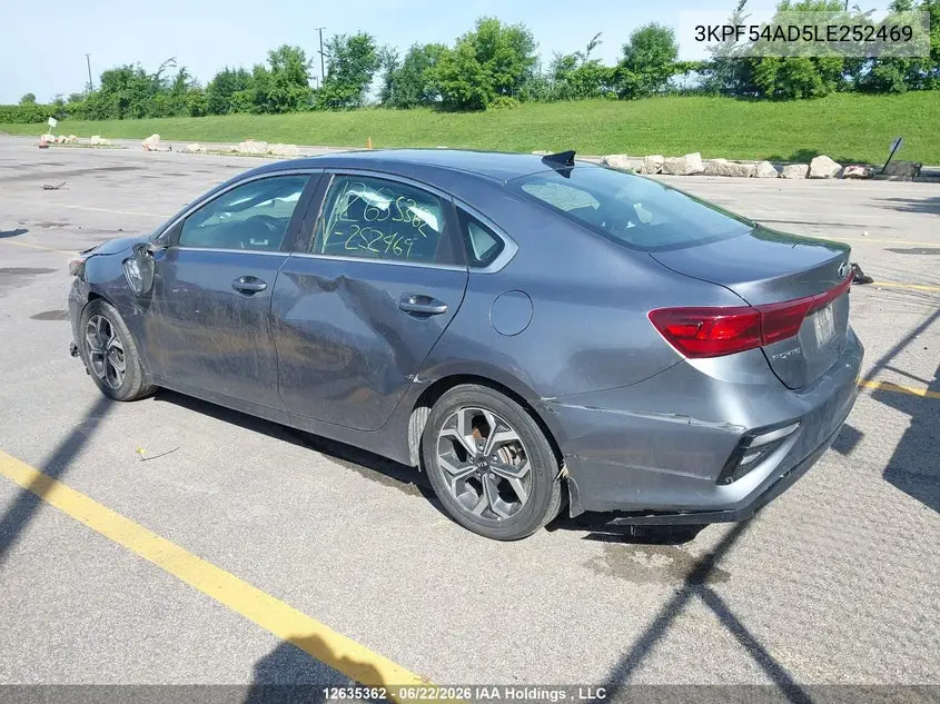 2020 KIA FORTE VIN 3KPF54AD5LE252469 — фото 3