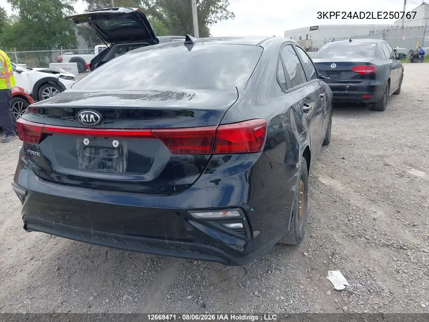 2020 KIA FORTE VIN 3KPF24AD2LE250767 — фото 4