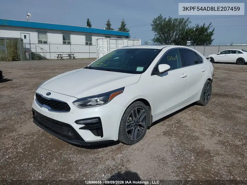 2020 KIA FORTE VIN 3KPF54AD8LE207459 — фото 2