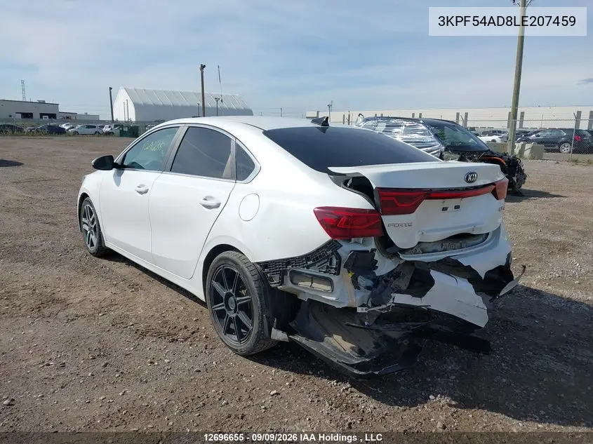 2020 KIA FORTE VIN 3KPF54AD8LE207459 — фото 3
