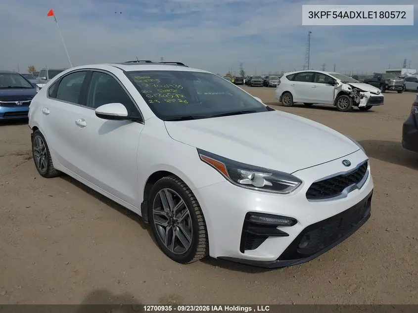 2020 KIA FORTE VIN 3KPF54ADXLE180572 — фото 2