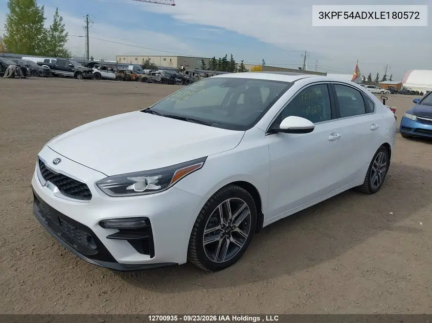2020 KIA FORTE VIN 3KPF54ADXLE180572 — фото 3
