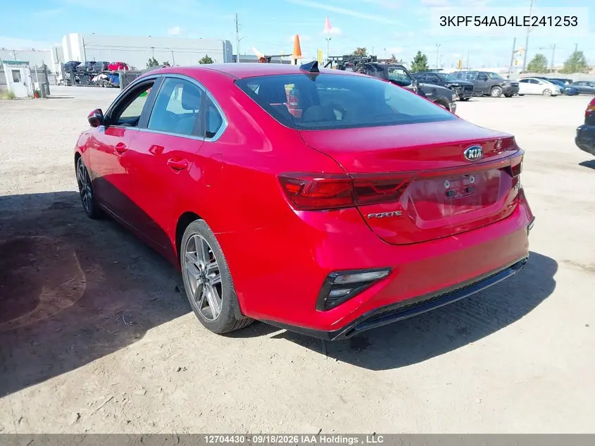 2020 KIA FORTE VIN 3KPF54AD4LE241253 — фото 3