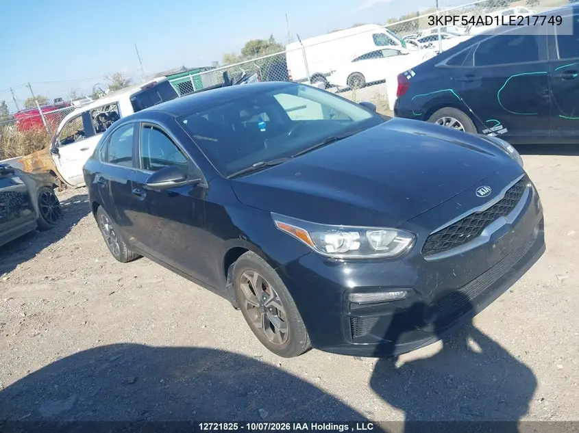 KIA FORTE 2020, VIN 3KPF54AD1LE217749